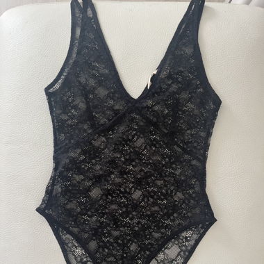Body en dentelle : noir