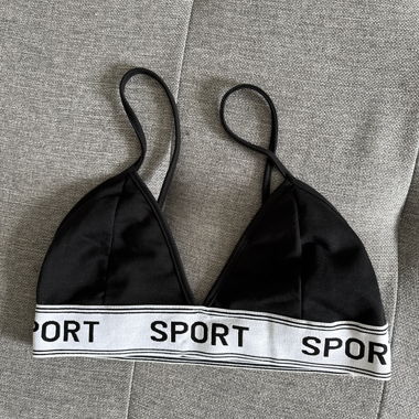 Bralette de sport noire taille S