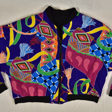 Bomber vintage surdimensionné – édition multicolore