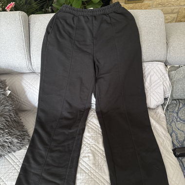 Pantalon noir à taille élastique