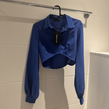 Camicia corta blu