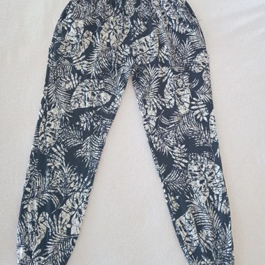 Pantalon aéré noir/blanc