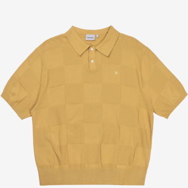 CARHARTT WIP CHECKER POLO in senfgelb