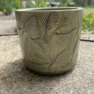 Vaso decorativo a foglia
