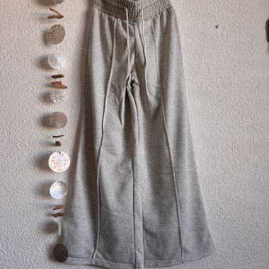 Pantalon de jogging large gris clair