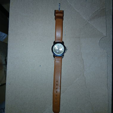 Women's wristwatch with leather strap