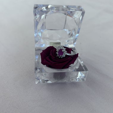 Unsterbliche Rose mit Ring