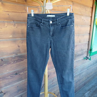 LEVI'S 711 Double-Button Skinny Jeans - Dark Grey