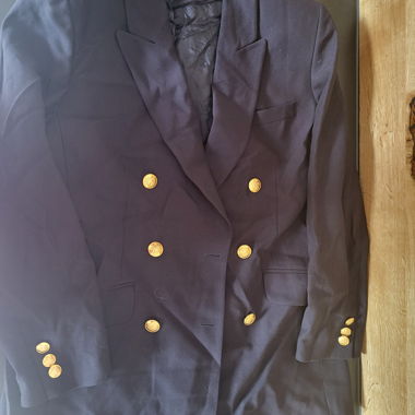 Blazer blu scuro in pura lana, Tg. 42