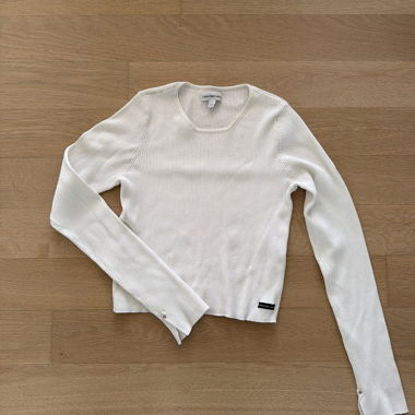 Maglia a maniche lunghe Calvin Klein bianca