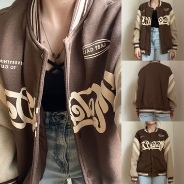 Braune College Übergangsjacke 