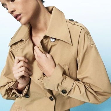 TWINSET Actitude Camel-Kurztrenchcoat L