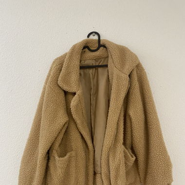 Teddy Jacke beige