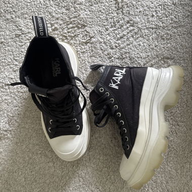 Karl Lagerfeld Sneakers Black Canvas Luna