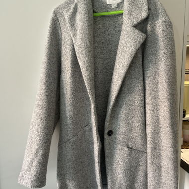 Grey Wool-Effect Coat