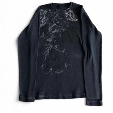 Y2k Skate Goth Blacl Longsleeve