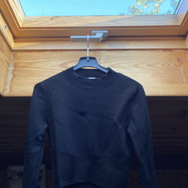 Pull semi col roulé