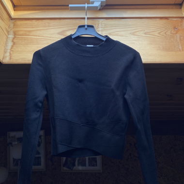 Pull semi col roulé