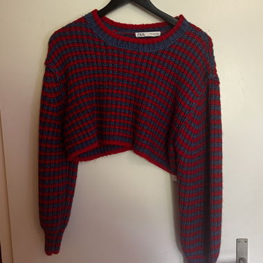 Zara striped cropped sweater