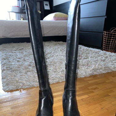 Bottes en cuir véritable 