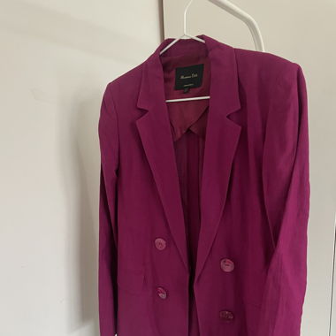 Pink linen blazer Massimo Dutti