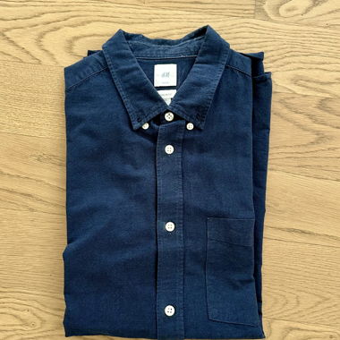 H&M Navy Shirt Regular Fit