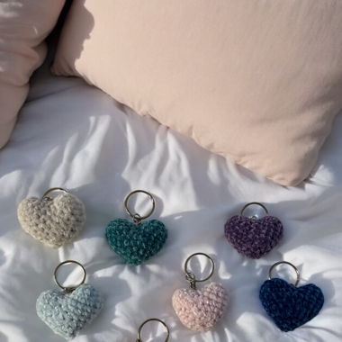 Keychain/Schlüsselanhänger Herz (selbstgehäkelt)
