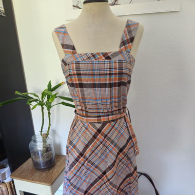 Short Vintage Checkered Dress