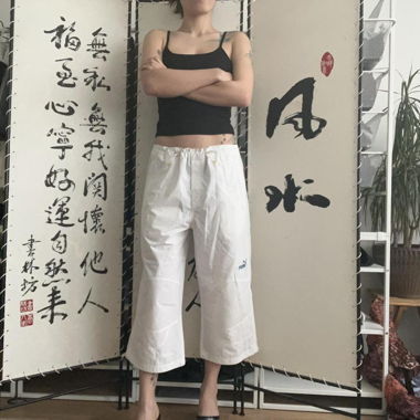 Puma White Bermuda Capri Pants