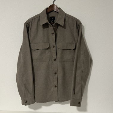 Taupe Filz-Overshirt