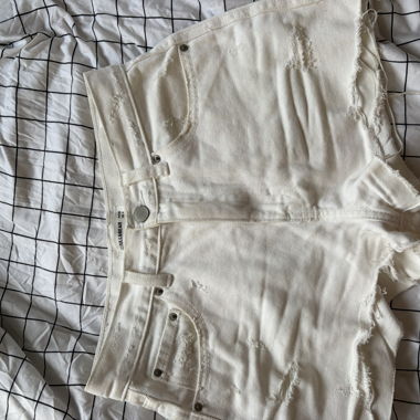 Short in jeans bianco Pull & Bear