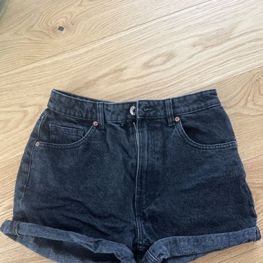 ZARA Jeans Shorts S, High Waist Schwarz