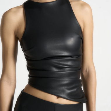 Haut en cuir synthétique noir EU 36 Manière De Voir