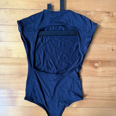 Stradivarius black backless bodysuit