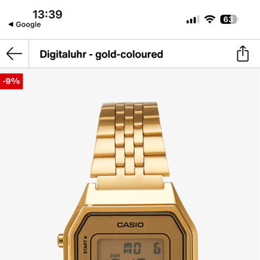 Casio gold watch