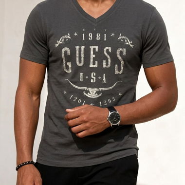 T-shirt Guess kaki-verde S