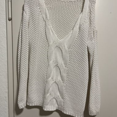 Maglione homemade a maglia ecru
