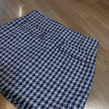 Jupe en tweed pied-de-poule