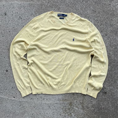 Gelber Strickpullover ralph lauren size L