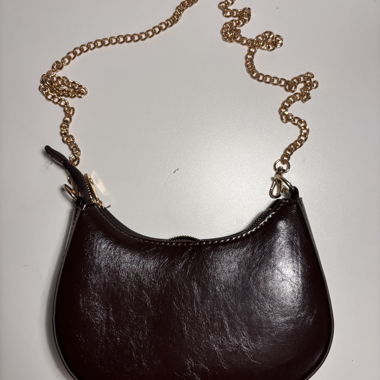 Ledertaschen-Ketten-Schultertasche