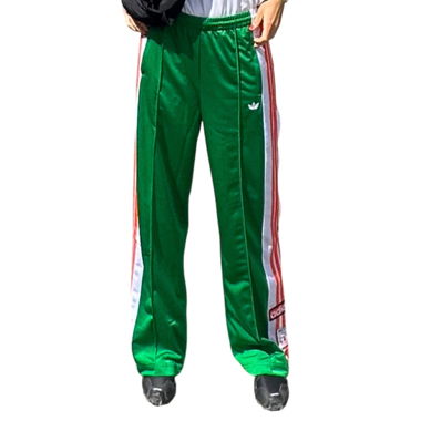 Pantalon d'entraînement Adidas vert avec pressions