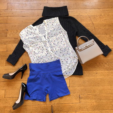 Blouse - Blanche à pois colorés