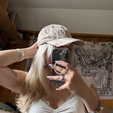 unisex distressed being camo cap