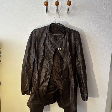Brown leather jacket