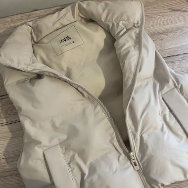 ZARA Steppweste beige Grösse S