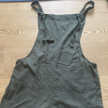 Vintage Leinen-Latzhose