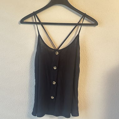 Black top with thin straps