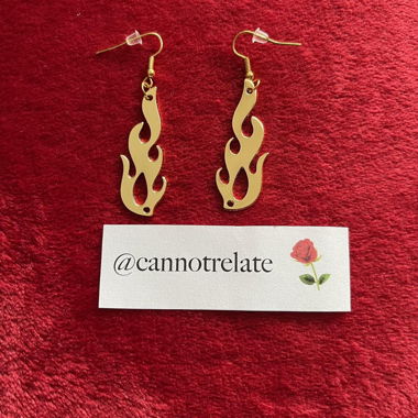 Silver Flame Earrings