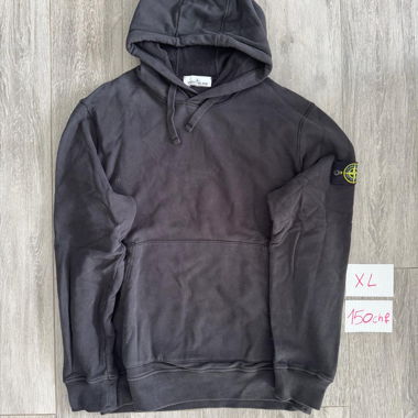 Felpa con cappuccio Stone Island nera XL