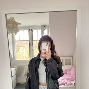 Braune Lederjacke